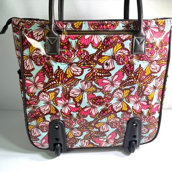 Josephine Kimberly, Butterfly Pattern Tote Luggage Wheeler Bag - Picture 6 of 16